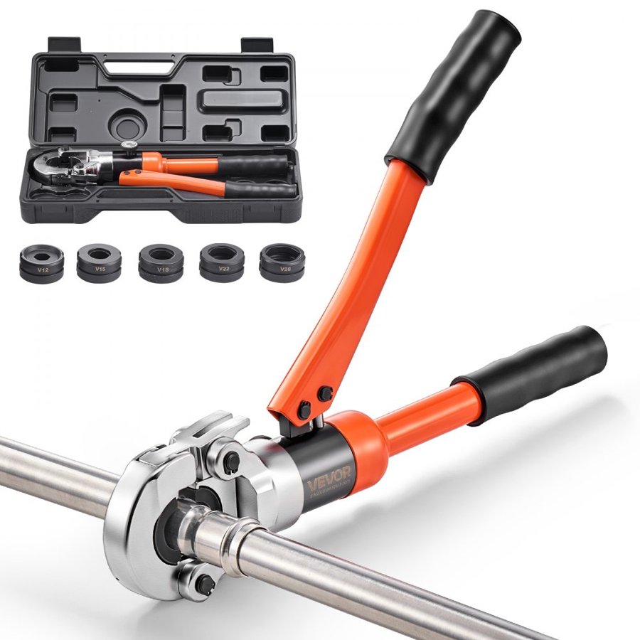 VEVOR Hydraulic Pipe Crimping Tool – V12/V15/V18/V22/V28
