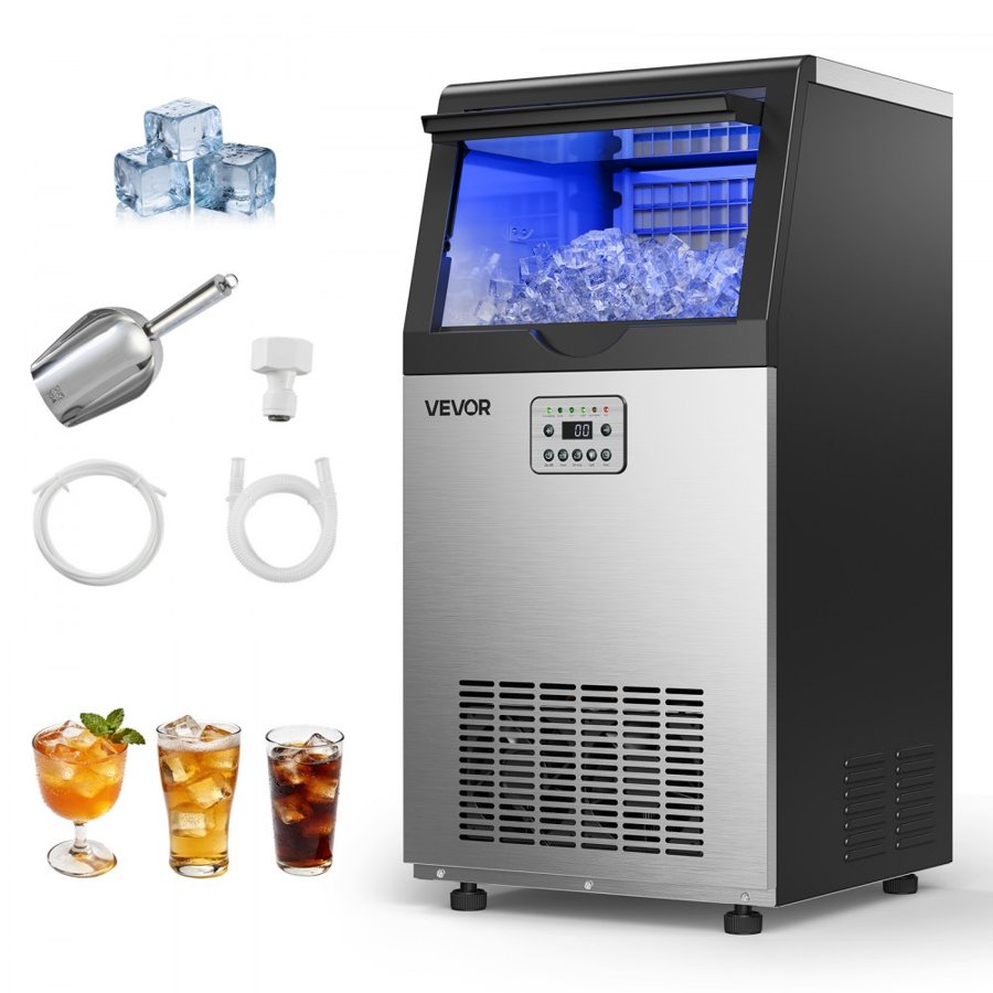 VEVOR 45kg/24h Commercial Ice Maker Machine – 14kg Storage