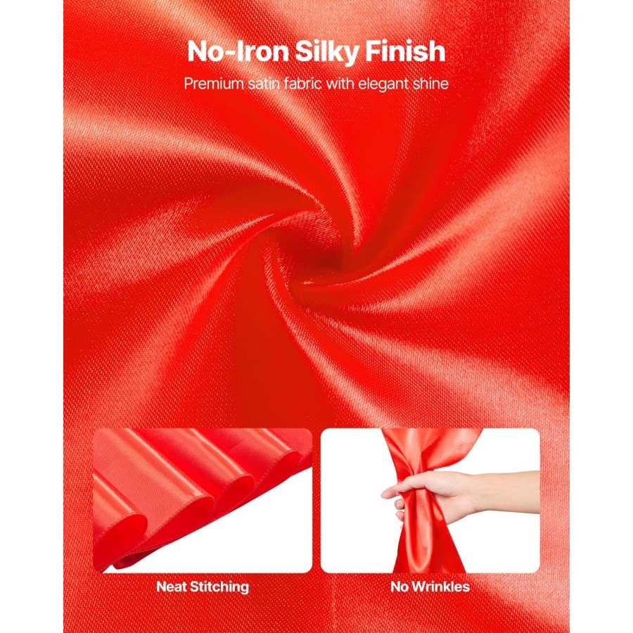 VEVOR Chair Sashes and Bows – Satin 7 × 108 in, 100PCS
