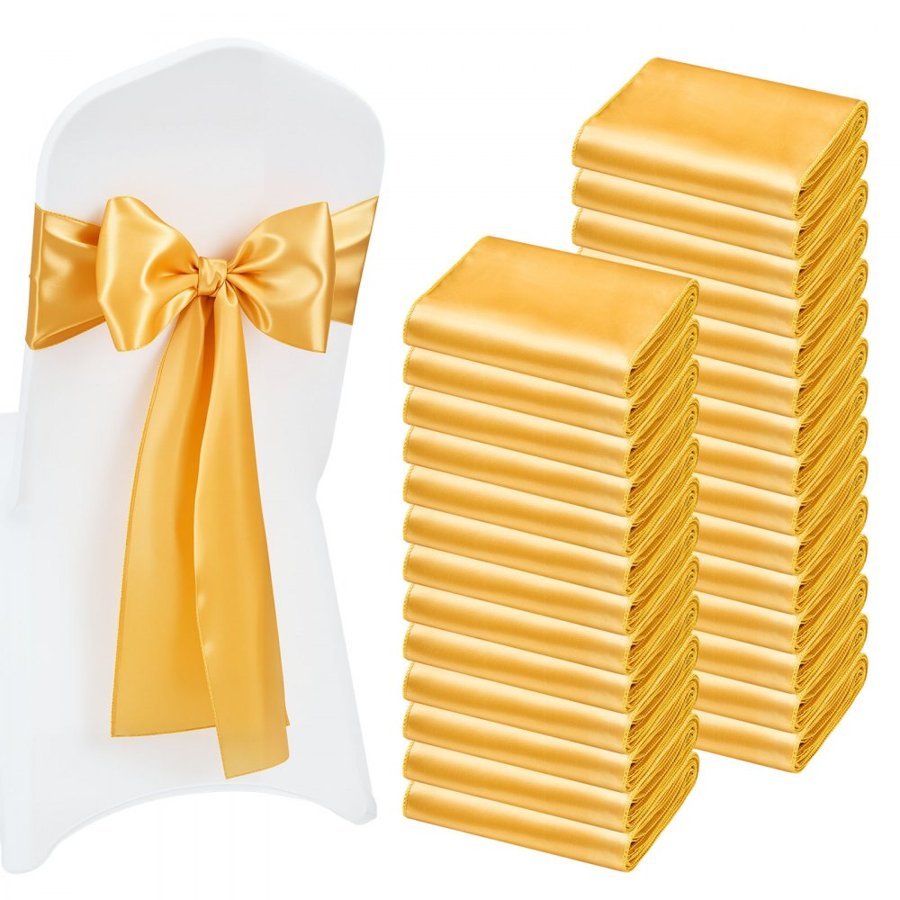 VEVOR Satin Sashes for Wedding Chairs – 100PCS, 7×108 Inches