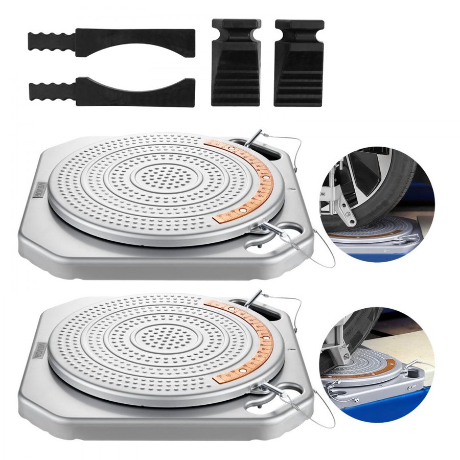VEVOR Wheel Alignment Turn Plates – 2pcs, 60°, 1°, 345mm