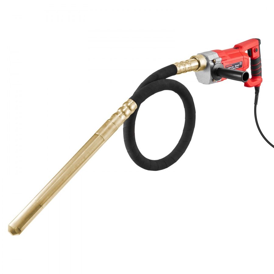 VEVOR Handheld Concrete Vibrator, 800W Electric Vibrator 4000 RPM, Electric Concrete Vibrating Tool With 4.9ft / 1.5m Shaft Rod, Portable Pencil Cement Vibrator Remove Air Bubble and Mix Concrete