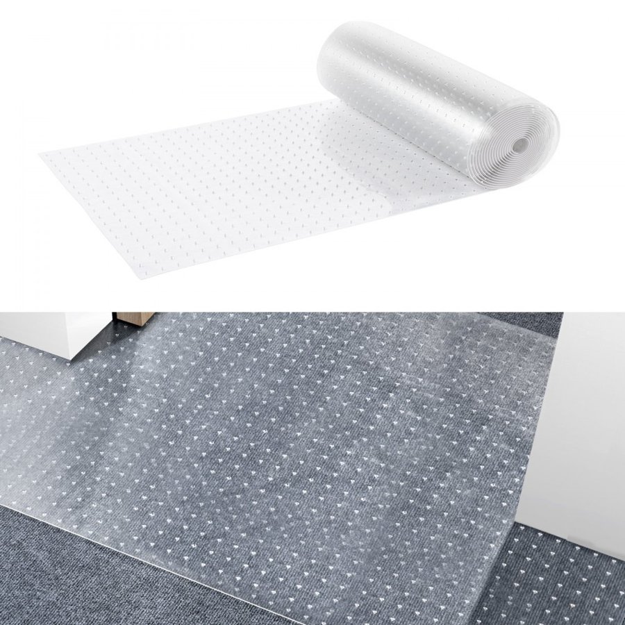 VEVOR Carpet Protector for Pets, 24" x 25' PVC Scratch-Proof Cat Carpet Protector for Doorway, Anti-Slip Cat Scratch Protector Mat, Easy to Cut Plastic Carpet Scratch Stopper, Cat Scratch Guard Carpet