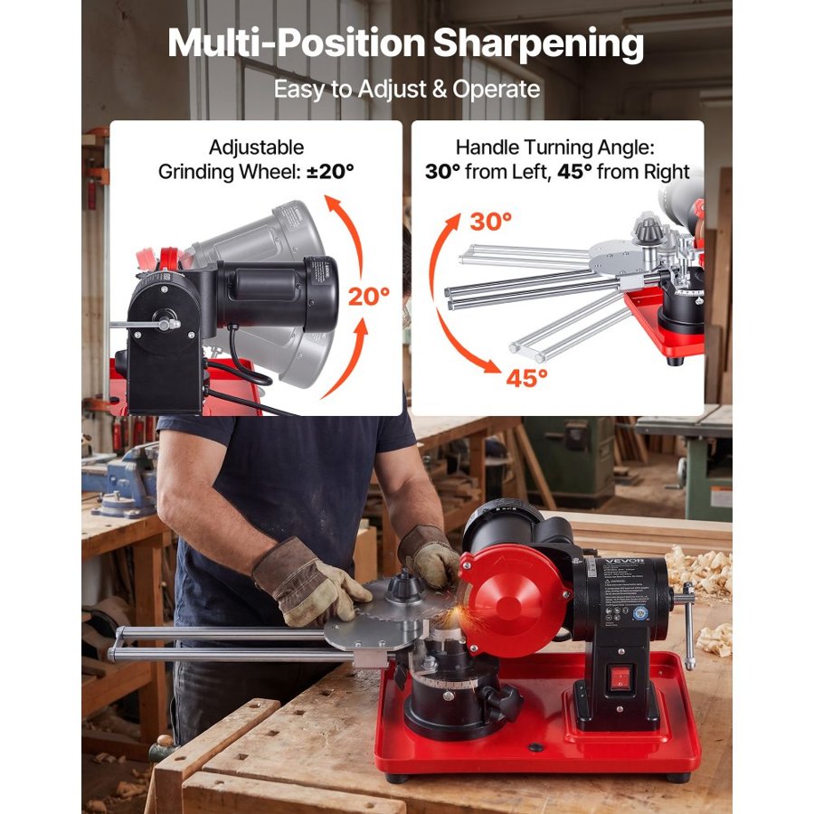 VEVOR Circular Saw Blade Sharpening Tool – 370W, Φ80–700mm