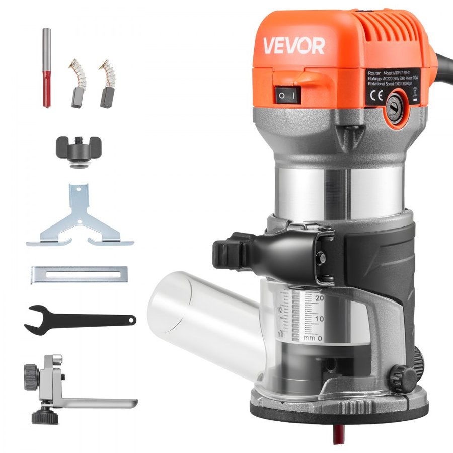 VEVOR Variable Speed Palm Router – 710W, 33,000 RPM