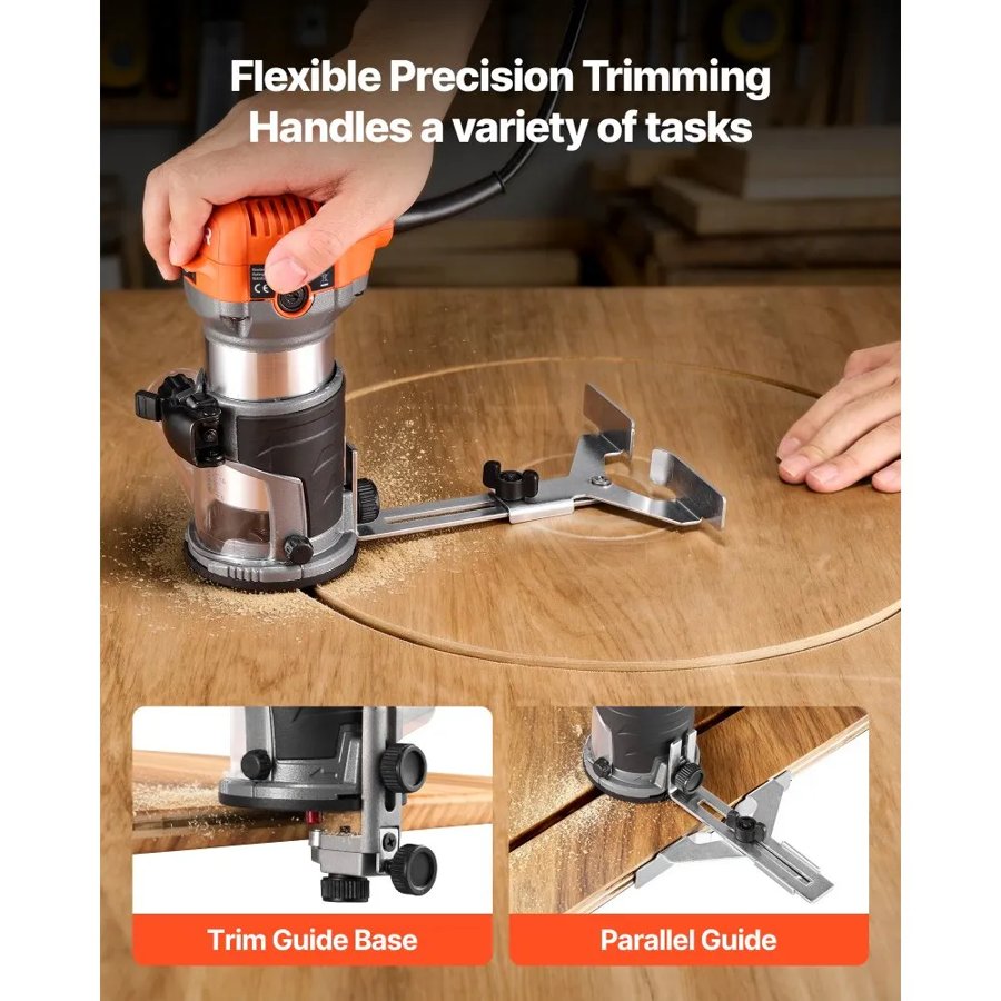 VEVOR Variable Speed Palm Router – 710W, 33,000 RPM