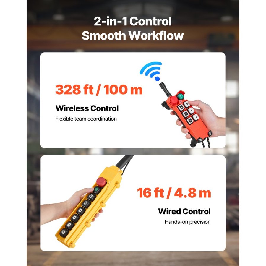 VEVOR Lift Electric Hoist Crane – 2000 kg, 6.1 m Height
