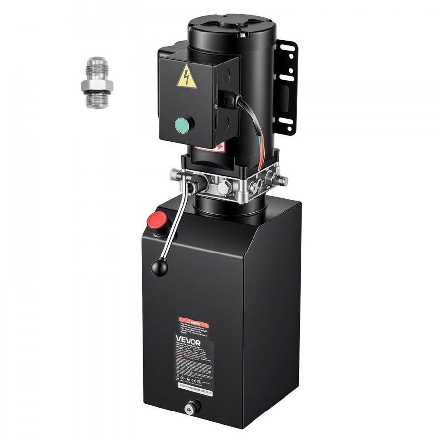 VEVOR 15L Hydraulic Pump, 2.2KW Hydraulic Dump Trailer Pump Single Acting, 22Mpa Max Relief Pressure, 6.3L/Min Flow Rate, AC220-240V Hydraulic Power Unit Car Lift (Vertical Installation)