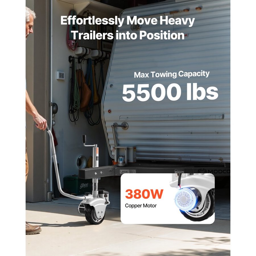 VEVOR Electric Motorized Trailer Dolly – 2.5T, 380W, 12V