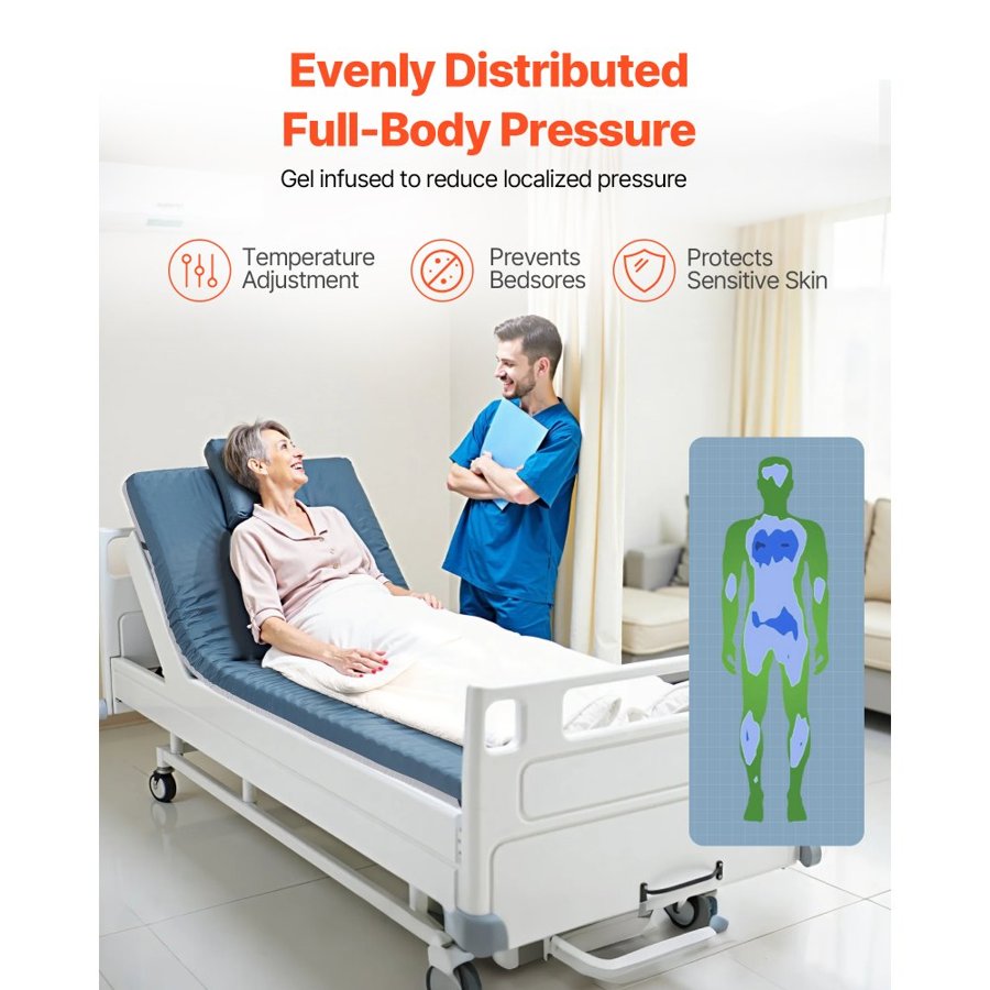 VEVOR Hospital Bed Mattress – 300 lbs Load, 34 x 76 x 3.5 in