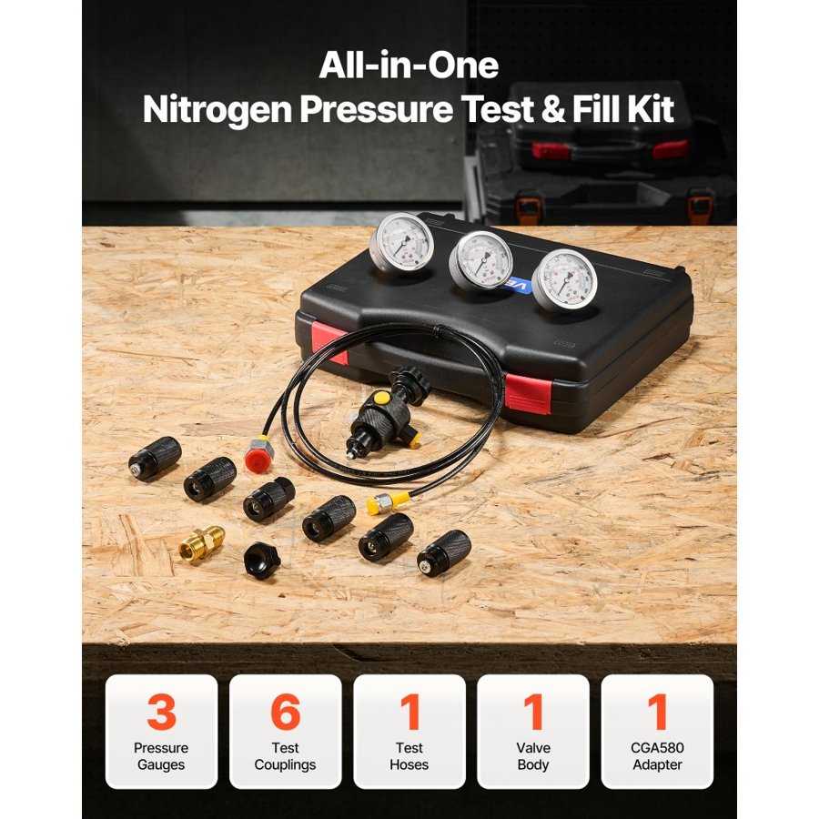 VEVOR Hydraulic Pressure Test Kit for Nitrogen Accumulators