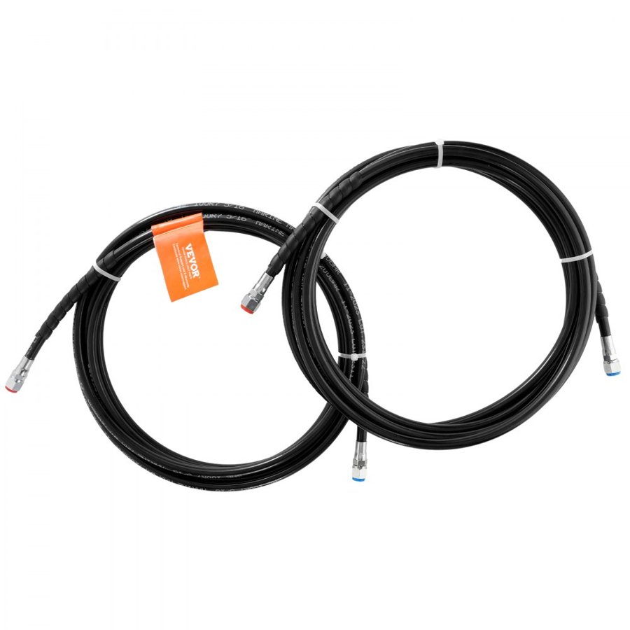 VEVOR Outboard Hose Kit, 20 ft Hydraulic Steering Hose, 2-Piece Leak-Proof TPEE Hydraulic Boat Hoses, Compatible with Marine Hydraulic Outboard Steering Boat System up to 300 HP