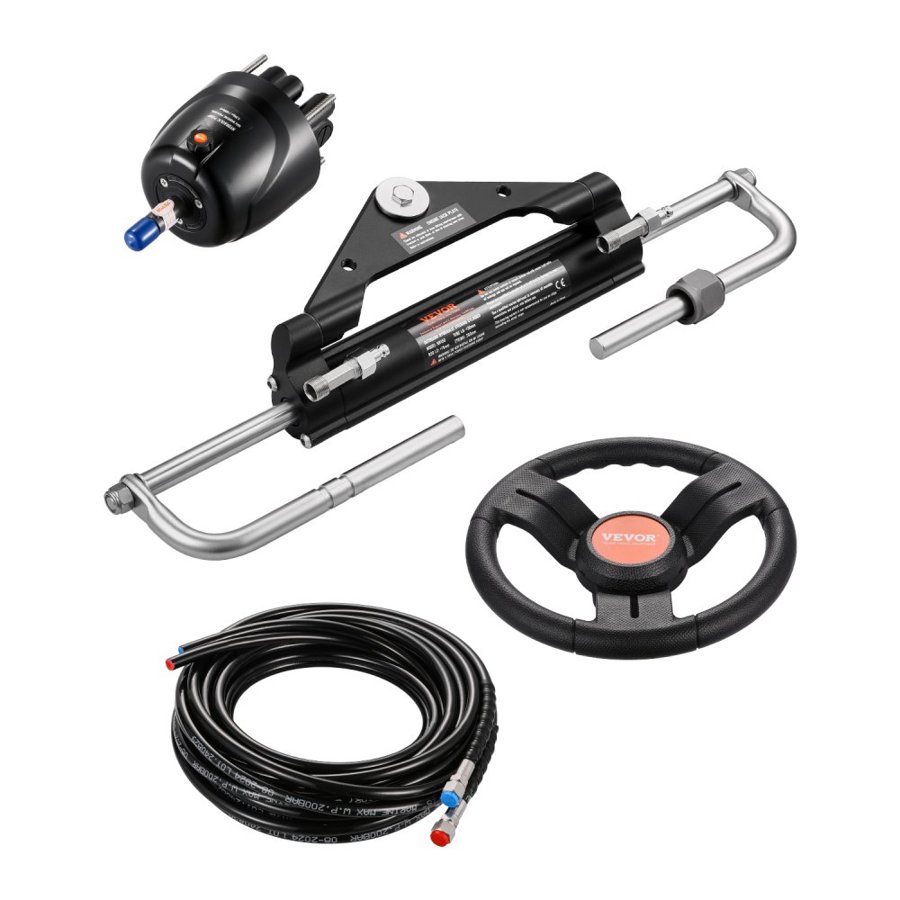 VEVOR Hydraulic Outboard Steering Kit – 150HP, 2×26FT