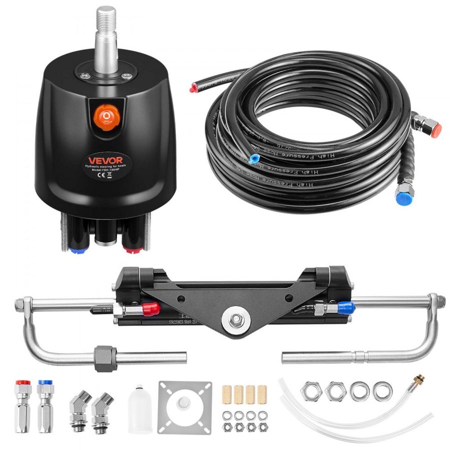 VEVOR Boat Hydraulic Steering System – 150 HP Kit, 1000 PSI