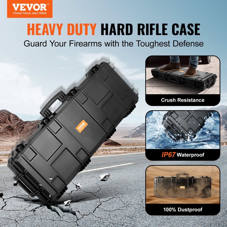 VEVOR Universal Tacical Hard Case — 42 Inch & Waterproof