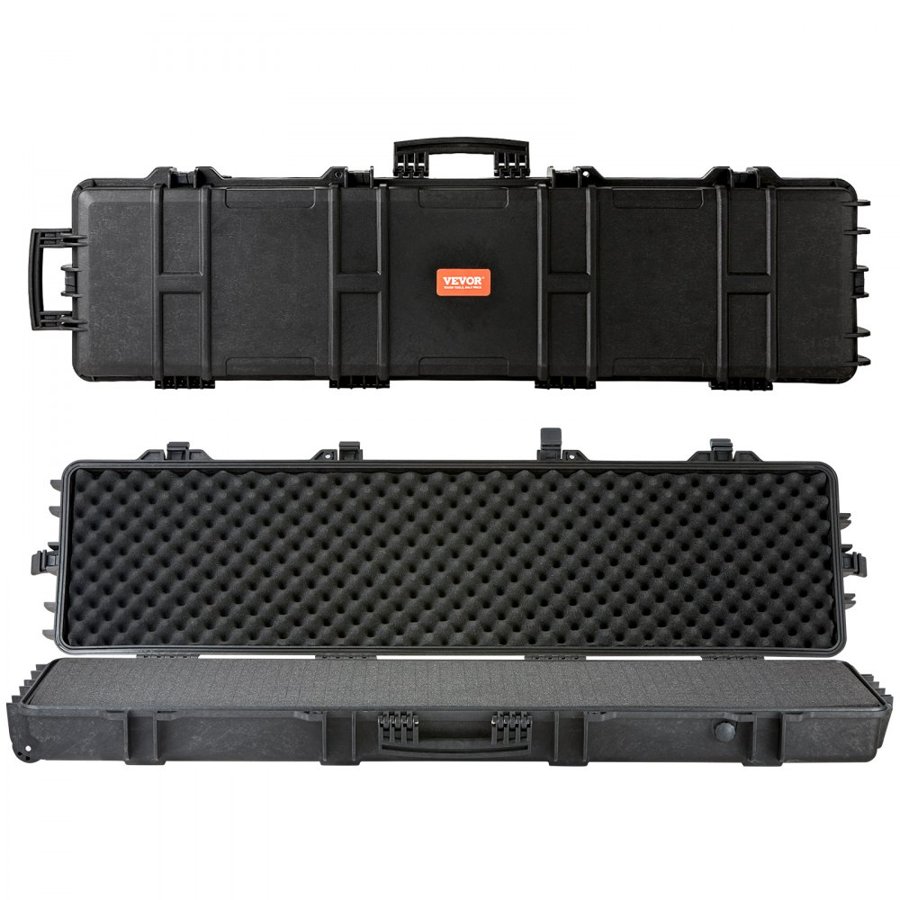 VEVOR Rifle Case, Rifle Hard Case with 3 Layers Fully-protective Foams, 138 cm lockable Hard Gun Case with Wheels, IP67 Waterproof & Crushproof, for Two Rifles or Shotguns, Airsoft Gun