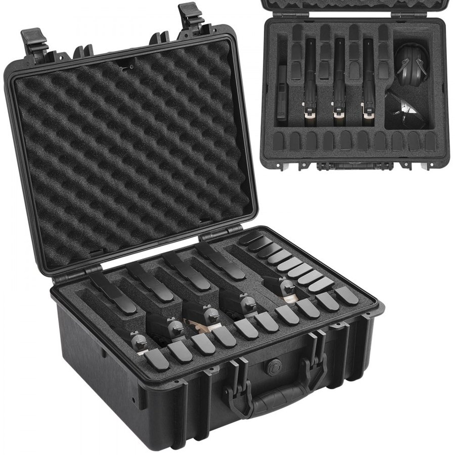 VEVOR 5 Gun Case – IP67 Waterproof, 18.9×16.3×8.5 Inches