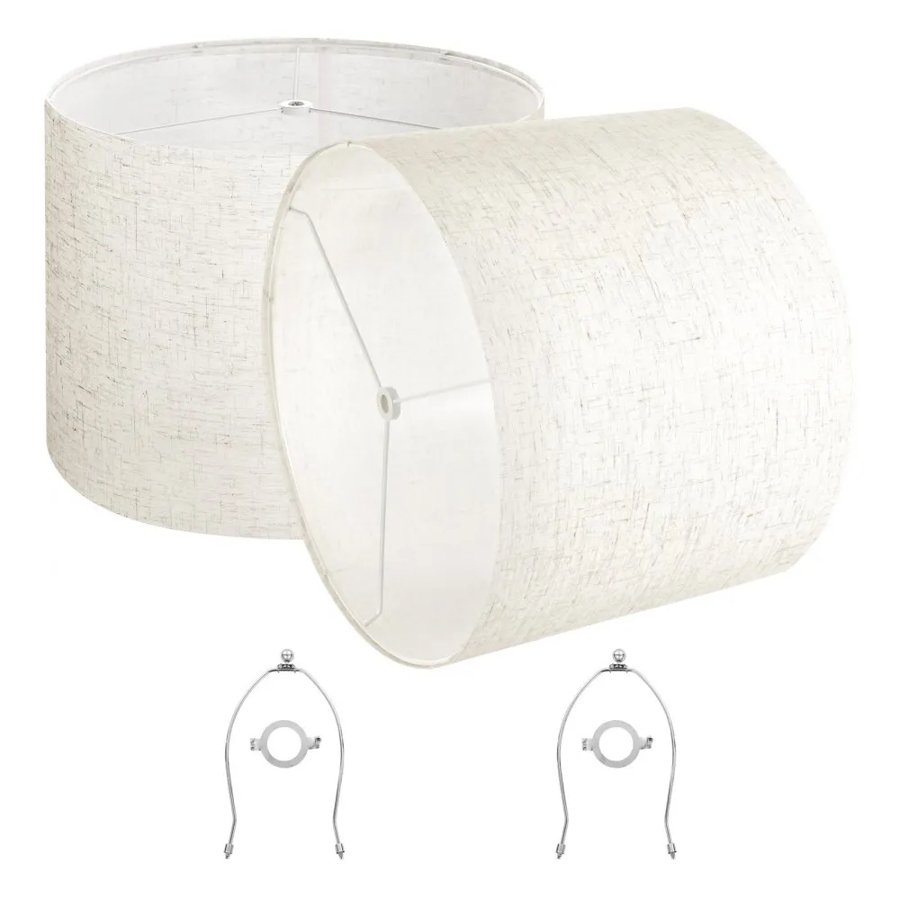 VEVOR 16 Inch Drum Lamp Shade – 16×16×12 in. Linen