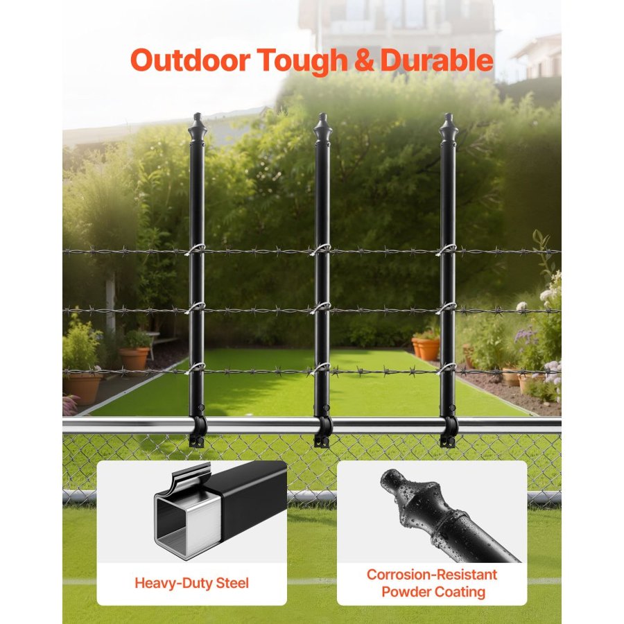 VEVOR Chain Link Fence Pole Extenders – 27.4", 9-Pack