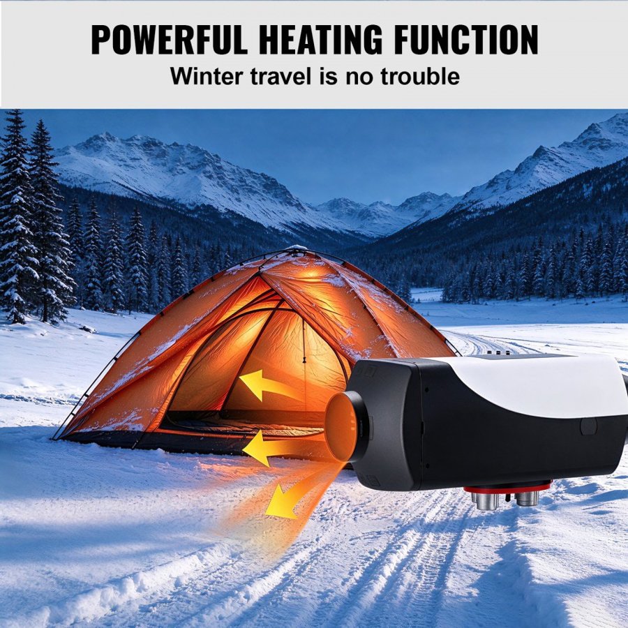 VEVOR 12V Diesel Parking Heater – 8KW, 98 ft Remote Control