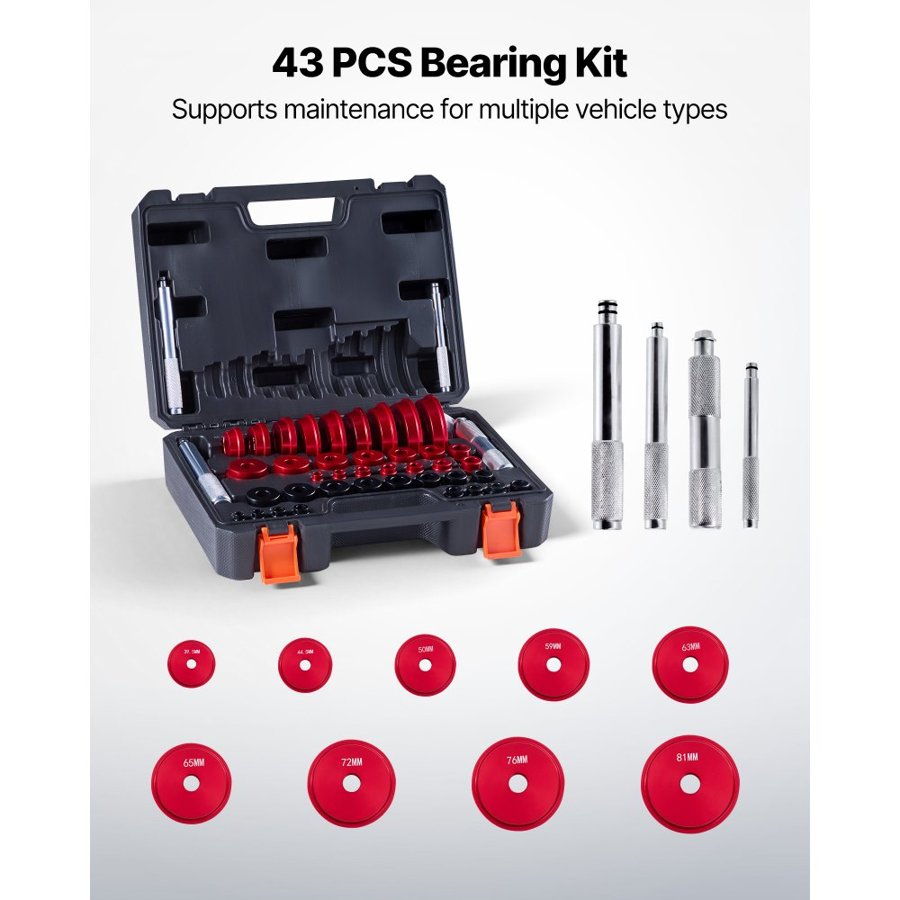 VEVOR Bearing Press Tool Kit – 43 Pcs Bearing Driver Set