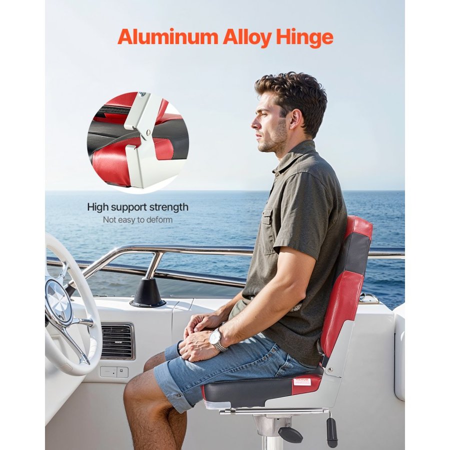 VEVOR Boat Seats High Back – Foldable, 5.3 In, Bolt Pattern
