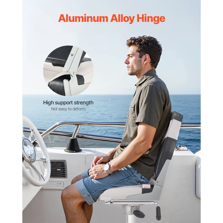 VEVOR High Back Boat Seats – 5.3 x 5.3 Inch, Foldable Design