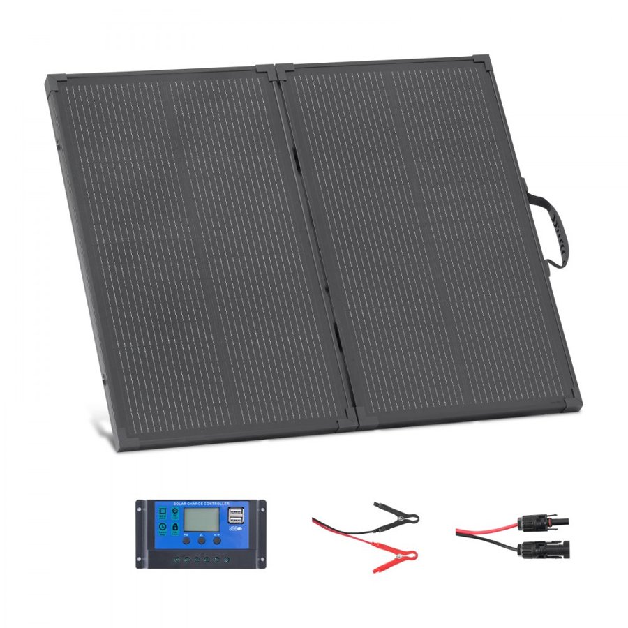 VEVOR 100W Foldable Solar Panel – 16BB N-Type, IP67, 30A PWM