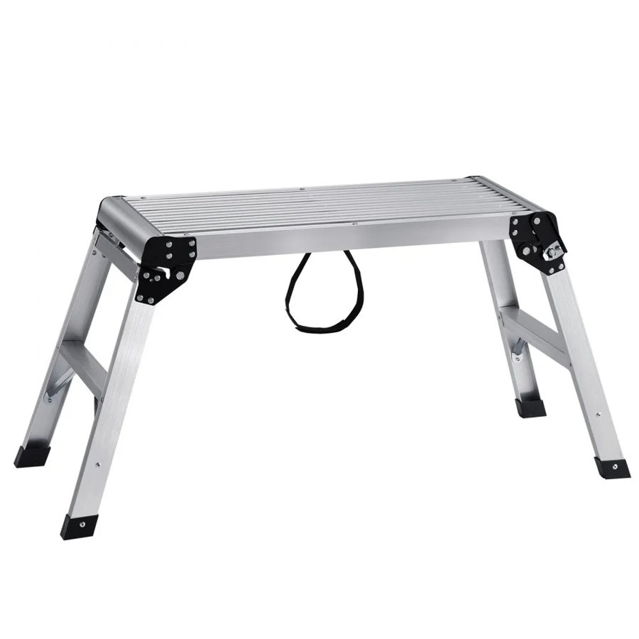 VEVOR Folding Work Platform, 330 lbs Load Capacity, Aluminum Drywall Stool Ladder, Heavy Duty Work Bench w/ Non-Slip Feet, Ideal for Washing Vehicles, Cleaning, Painting, Decorating