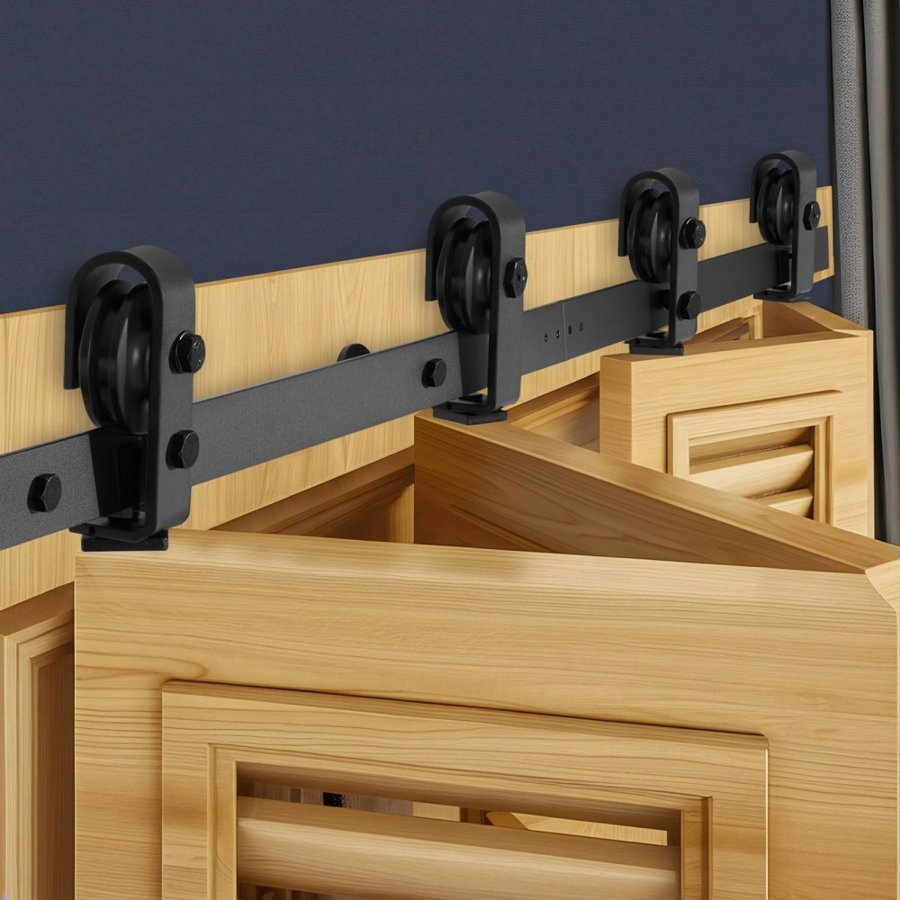 VEVOR Bi Fold Barn Door Track – 4 Door, 52 Inch, 330 LBS