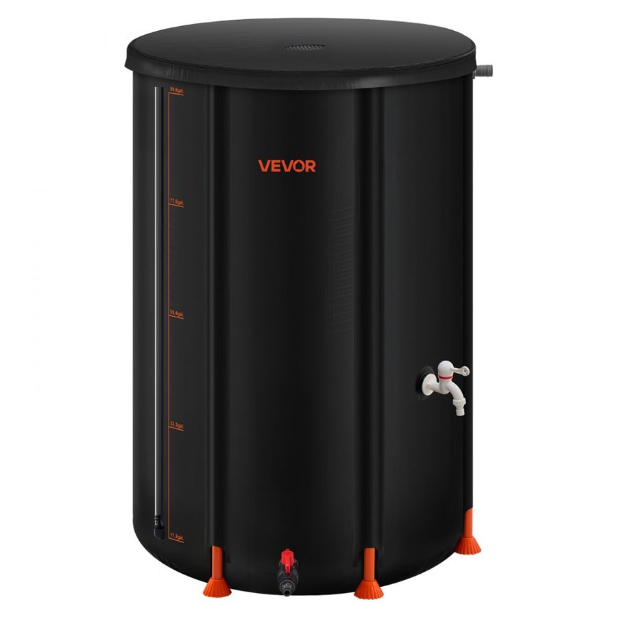 VEVOR Rainwater Barrel Kit – 100 Gal, 1000D, -30℃ to +70℃
