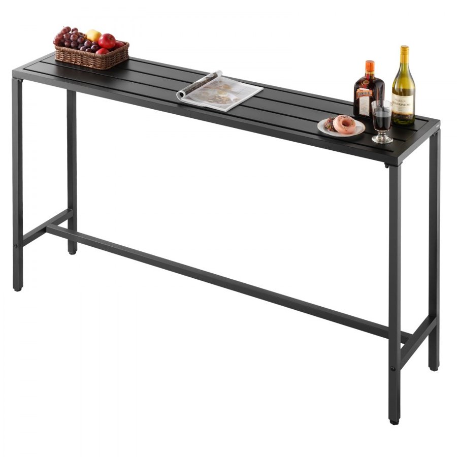 VEVOR Bar Height Patio Table – 63" x 15", 39-Inch Height
