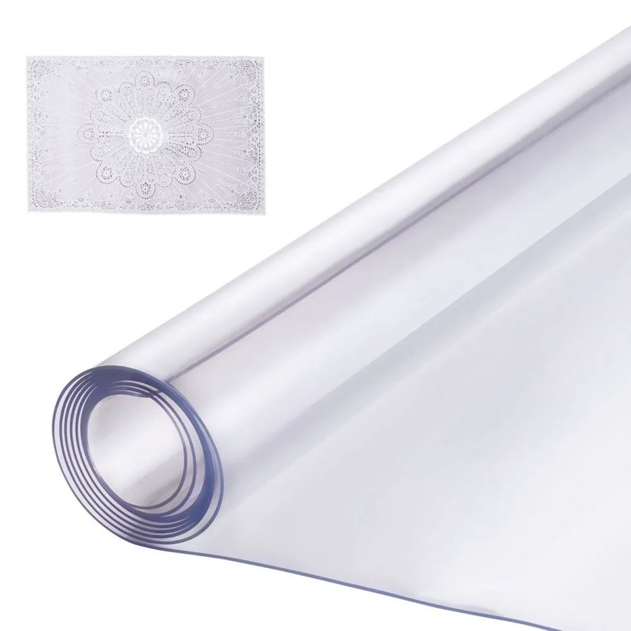 VEVOR Plastic Table Cover, 36 x 54 Inch 1.5 mm Thick Clear Table Protector, Rectangle PVC Desk Mat, Waterproof & Easy Cleaning Desk Pad Tablecloth, for Office Dresser Dining Room Table Night Stand