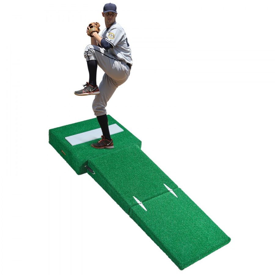 VEVOR Pitching Mound, Portable Baseball Pitcher's Mound, 77 in IIndoor Outdoor Pitching Practice and Training Equipment, Softball Pitching Aids with Antifade Turf, Pitching Rubber, Carry Handles