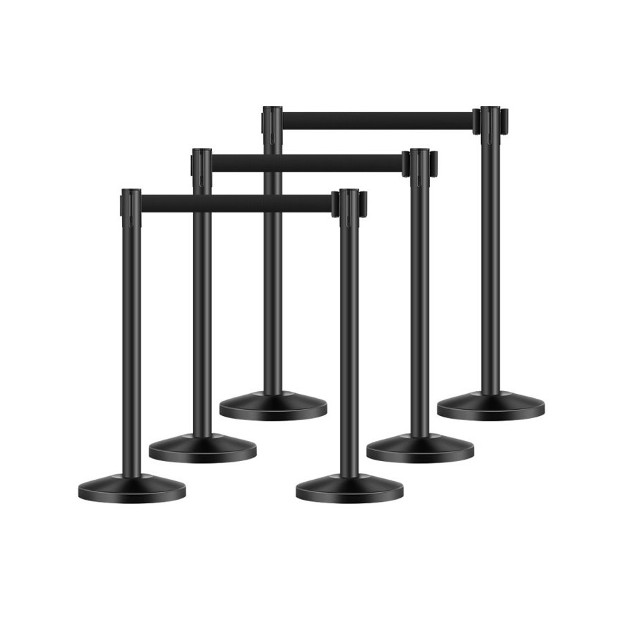 VEVOR Stanchion With Retractable Belt – 6 Pcs, 6.56 ft Belts