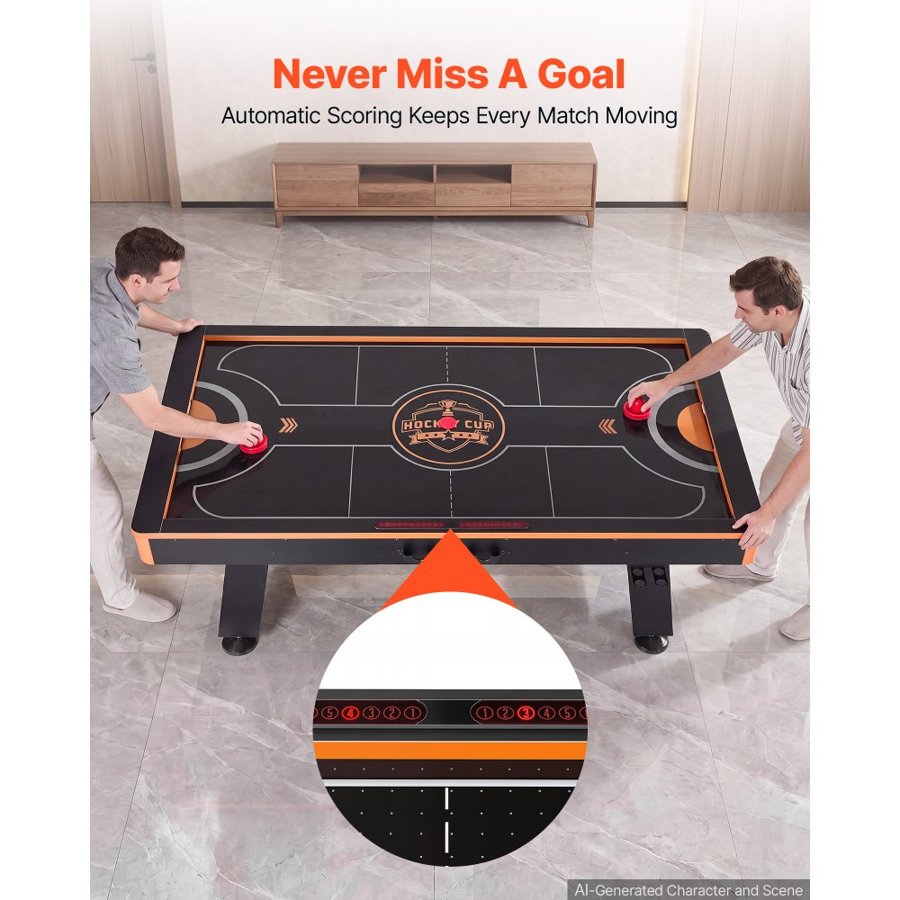 VEVOR 3-in-1 Combo Game Table Set 2m Air Hockey Ping-Pong Dining Table, Space-Saving for Family Game Room Entertainment, Multi Combination Arcade Hockey Table, Complete Accessory Set Included
