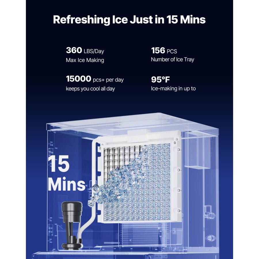 VEVOR Automatic Ice Dispensing Machine – 360 LBS/24H