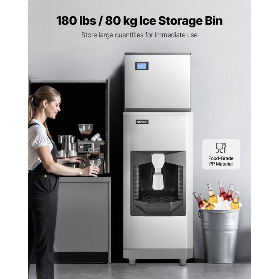 VEVOR Commercial Ice Machine with Dispenser – 500 Lbs/Day