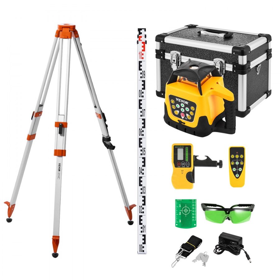 VEVOR Motorized Rotary Laser Level Kit – 500m Range