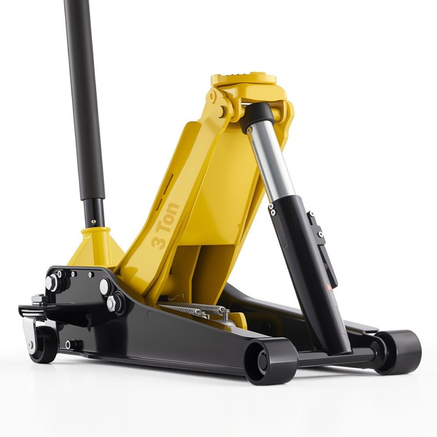 VEVOR 3 Ton Low Profile Floor Jack – 75–500 mm, Dual Piston