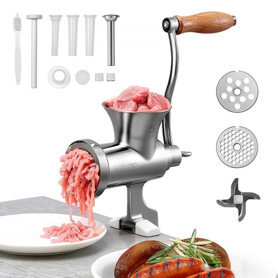 VEVOR Hand Crank Manual Meat Grinder – 304 Stainless Steel