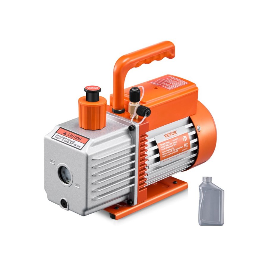 VEVOR 2 Stage Rotary Vane Vacuum Pump – 6CFM, 370W
