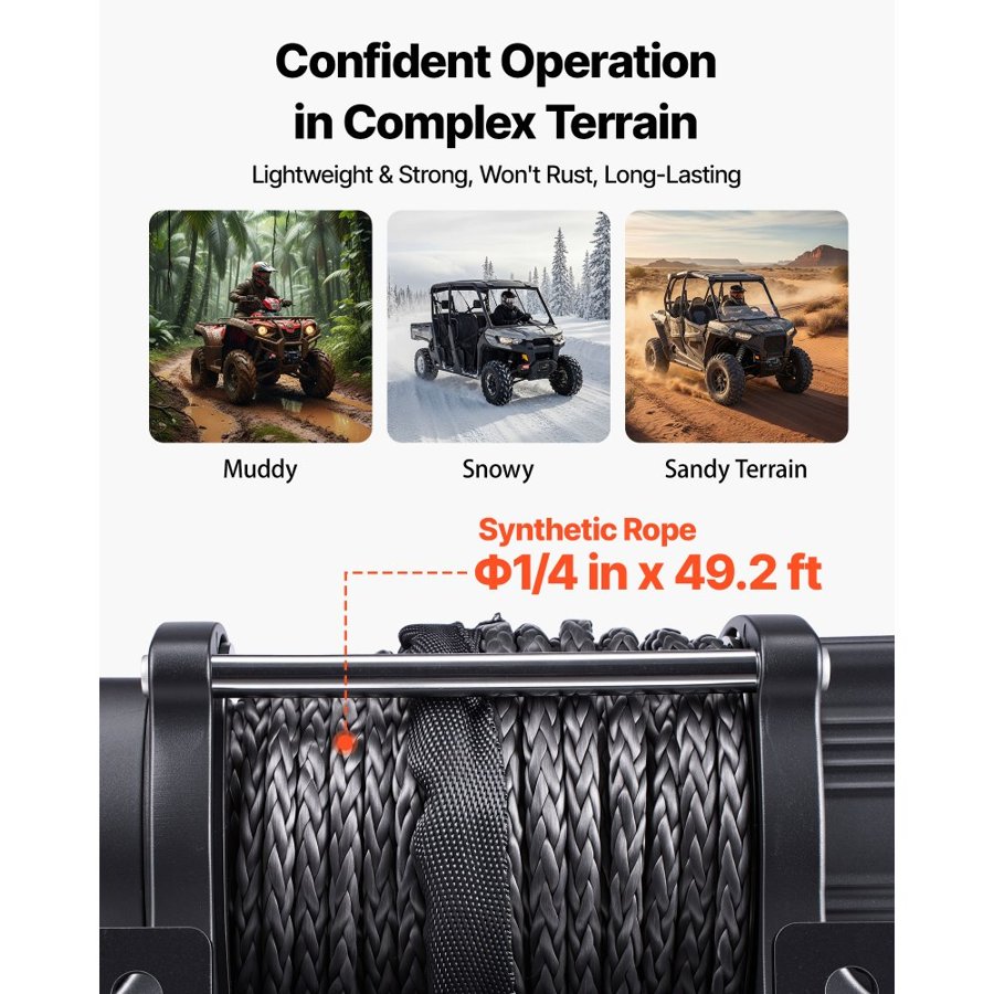 VEVOR 12 Volt Winch with Wireless Remote – 6000 LBS, 3.5 HP