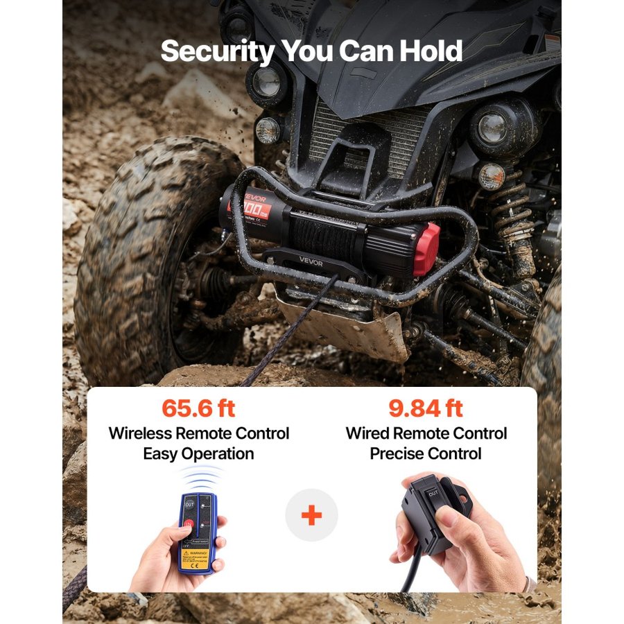 VEVOR 12 Volt Winch with Wireless Remote – 6000 LBS, 3.5 HP
