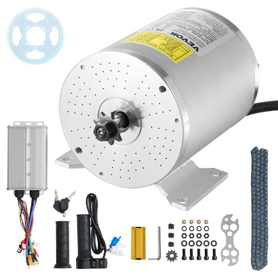 VEVOR 3000W Electric Brushless DC Motor Kit - 72V 4900rpm Motor with Upgraded Speed Controller and Throttle Grip Kit for Go Karts E-Bike Motorcycle Scooter DIY