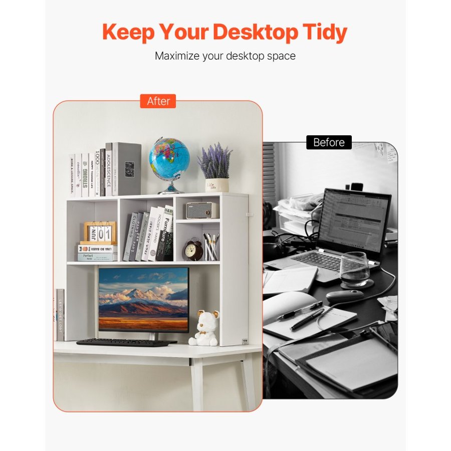 VEVOR Bookshelf Desktop Organizer – 37"×9.4"×28.7" Shelf