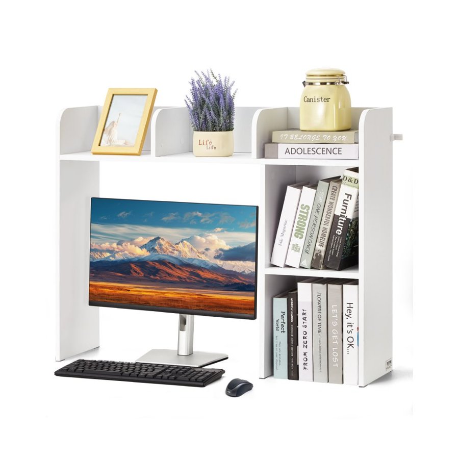 VEVOR 2 Tier Desktop Bookshelf – KLBS-05, 66 lbs/ Shelf