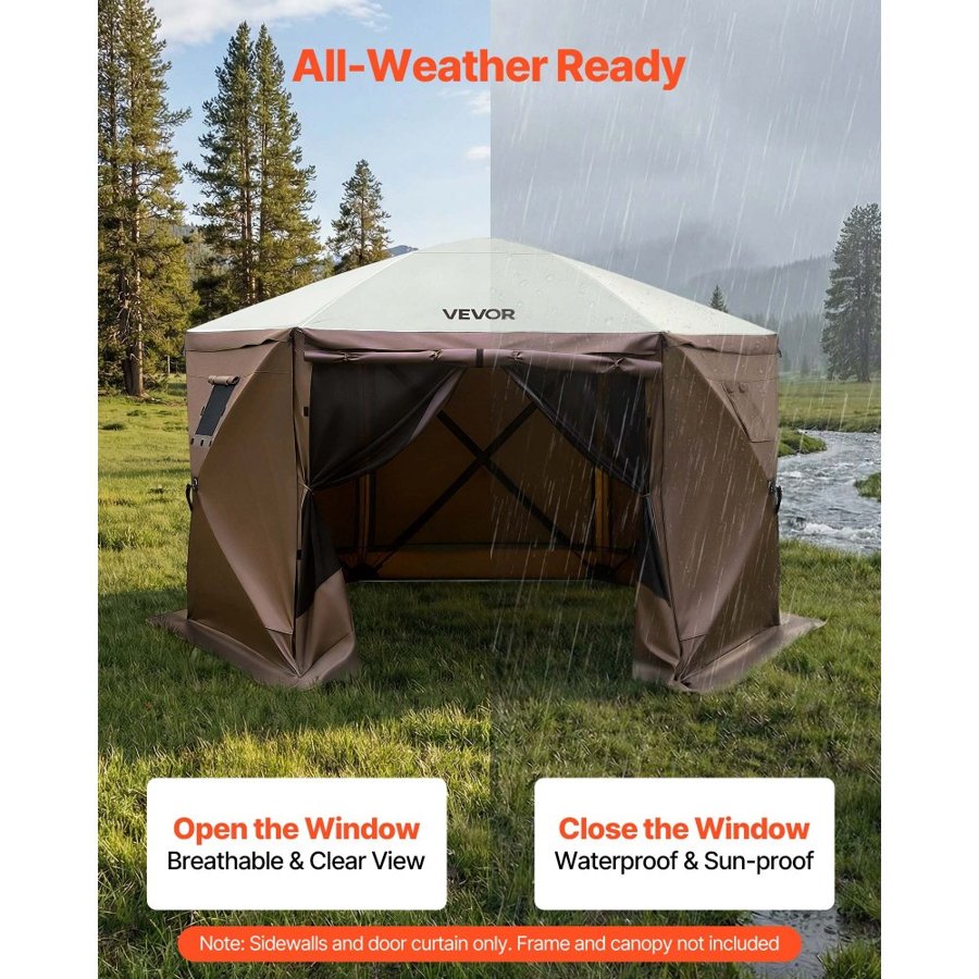 VEVOR Sidewalls for Canopy Tents – 1.73×1.48m, 6 Panels