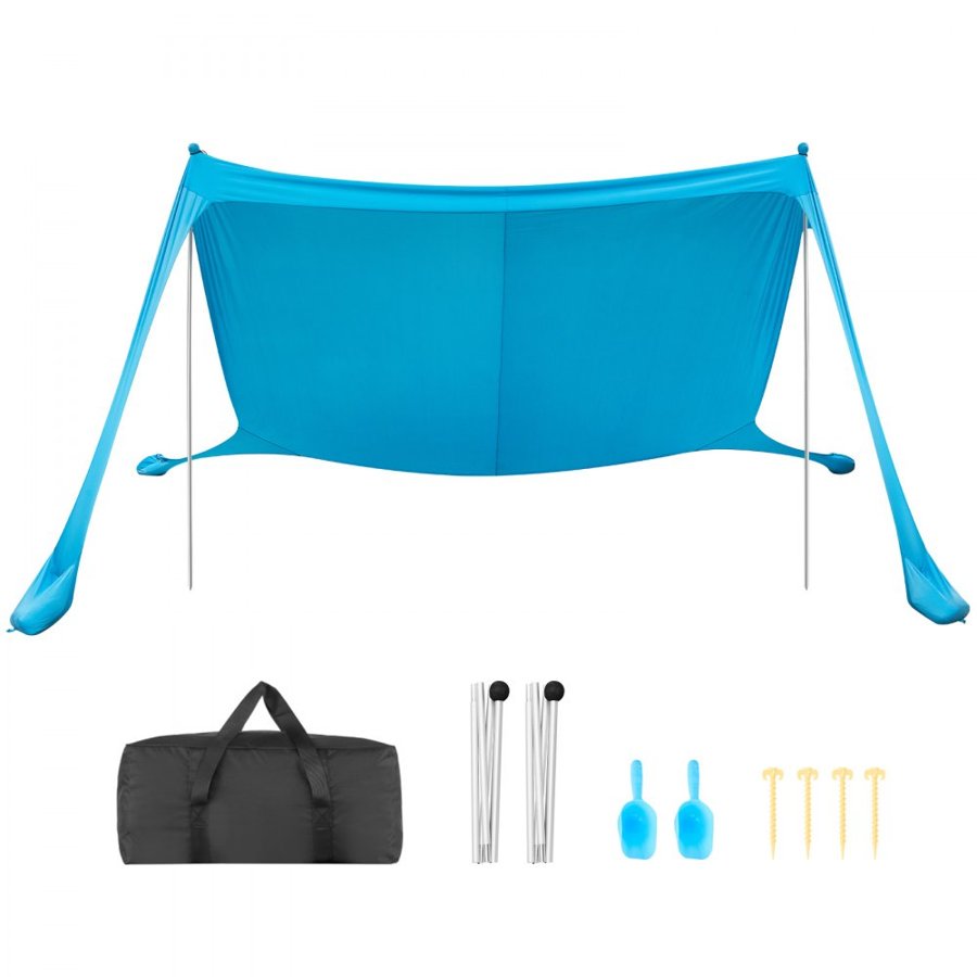 VEVOR Pop Up Beach Canopy Tent – 11x11 Ft, UPF50+ Cover