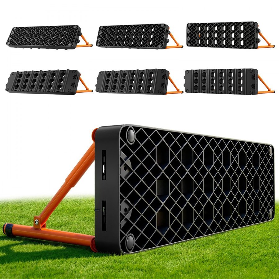 VEVOR Soccer Rebounder Board, 950 x 250 mm Portable Soccer Rebound Wall, Dual Surface Sports Kick Back Trainer, 3 Adjustable Angles, Easy Setup Ball Practice Equipment for Passing & Reaction Skills